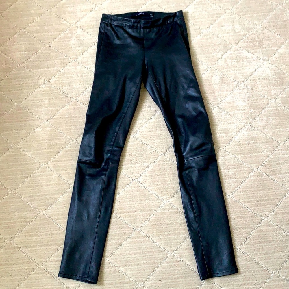 J Brand Black Lamb Leather Pants
